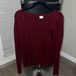 Dressbarn Deep Red Crew Neck Sweater